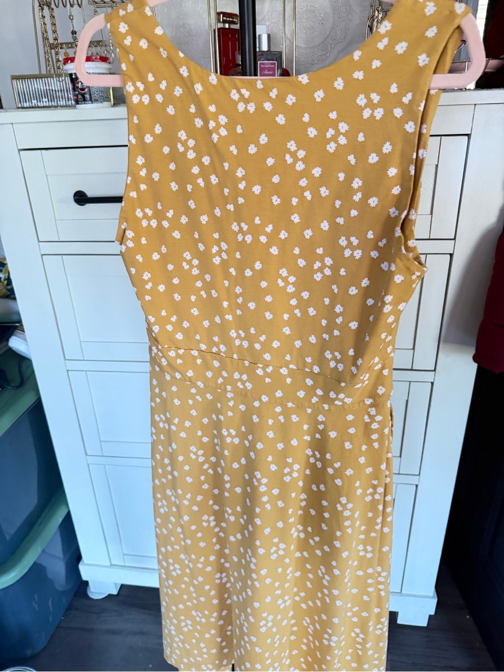 Pact Organic Cotton Fit & Flare Handkerchief Hem Dress - Size Large - Picture 4 of 4